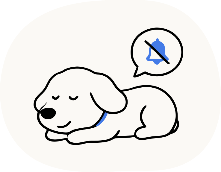 眠っている犬